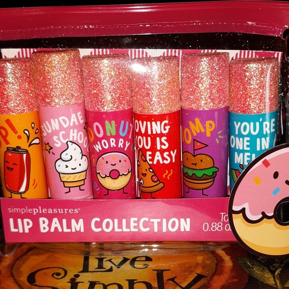 🆕️NIP🎉LAST SET!!🎉🍦6 PC Lip Balm Food Doodles🍦 - Picture 2 of 6